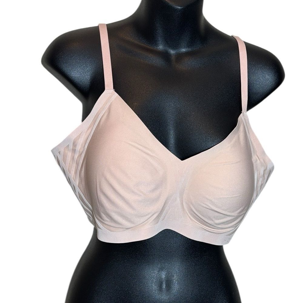 Honeylove women’s silhouette bra xl rose tan foam padding wireless push up